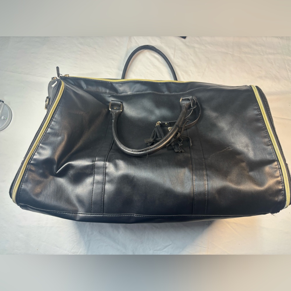 Luxe Mega Bag, lux mega travel bag, Large Leather Waterproof Garment Duffle Bag